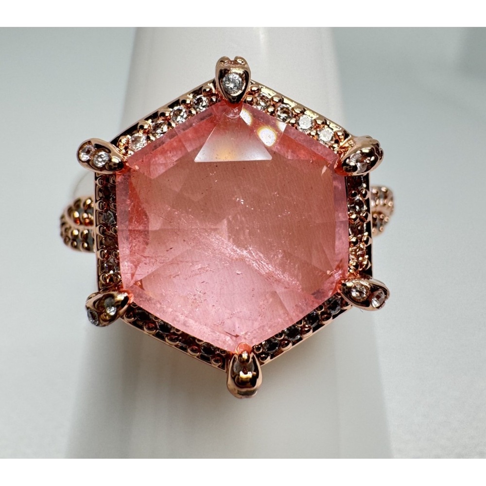 Bomb Party Feel The Breeze Ring RG30401 Rose Quartz Rose Gold Size 8